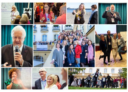 Kolaż zdjęć z trzeciego Mentoring Weekendu